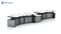 Solution de console de salle de contrôle du centre de commande des villes intelligentes pour la salle de commande de la gestion de l'énergie, centre de commande gouvernemental