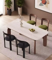 Chaise de salle à manger moderne scandinave dossier coloré en bois massif pour la maison café salon utiliser tabouret de salle à manger pour magasin de thé au lait