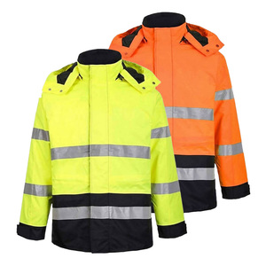 Chaqueta de Seguridad Reflectante para Minero, Chaqueta Impermeable de Alta Visibilidad, Construcción, Alta Visibilidad, Certificado CE - Product Image 1