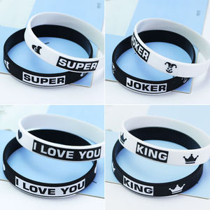 Activités promotionnelles Bracelet en caoutchouc Cadeaux de bienvenue Bracelet en silicone Personnaliser <span class=keywords><strong>Halloween</strong></span> Debossed pour les événements de marche/course - Product Image 1