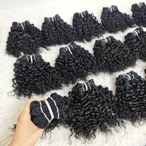 Letsfly Afro Kinky Curly ผมบราซิลแท้ 100% ขนาด 12 นิ้ว น้ำหนัก 30 กรัม/ชิ้น ช่อผมธรรมชาติ Remy 9A ต่อผมแบบขายส่ง - Product Image 1