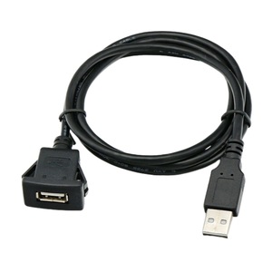 สายต่อขยาย USB ชาย-หญิง แบบสี่เหลี่ยม พร้อมปลอก ABS สำหรับยานยนต์ เรือ และมอเตอร์ไซค์ ใช้กับแผงหน้าปัด สายส่งข้อมูล - Product Image 3