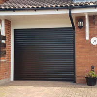 Villa Luxe Noir Électrique Smart Aluminium Grille Automatique Moderne Porte de Garage Pour Maison