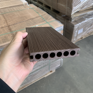 Planche de terrasse en WPC moderne, composite, antidérapante, brossée, revêtement de sol extérieur imperméable, bois-plastique pour terrasse, jardin, <span class=keywords><strong>parc</strong></span> - Product Image 2
