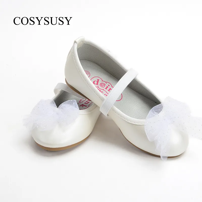Flat Pu Sole Ballet Shoes Professional Production Kids Girls Textile Silver Elastic Band Solid Kids Shoes Light Weight Support