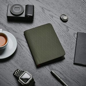 Porte-cartes en cuir véritable, porte-passeport en nylon avec logo personnalisé, vente en gros - Product Image 3