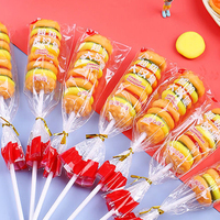 Sucettes de restauration rapide halal nouvel arrivage Gummy Hamburger Gummy Stick Burger Lollipop