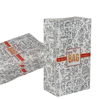 Sac en papier kraft sans poignées sacs en papier SOS sacs en papier à emporter acceptés avec impression personnalisée
