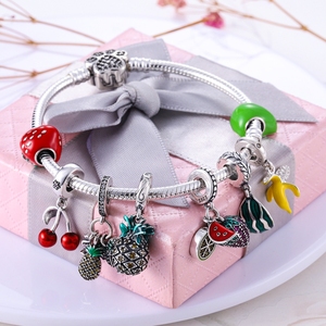 Usine bricolage 925 en argent Sterling bracelet à breloques papillon terre <span class=keywords><strong>avion</strong></span> coeur fermoir mauvais œil serpent chaîne Bracelet avec Zircon - Product Image 5
