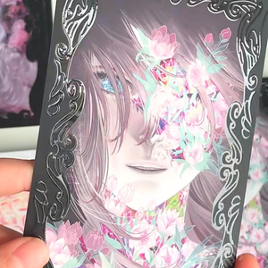 กระดาษฟอยล์เคลือบเงา3D พรีเมี่ยมแบบกำหนดเองนามบัตรกระดาษกันแสงยูวีลายนูนเป็นจุดนูนบัตรติดต่อทางสังคมขอบคุณ - Product Image 5