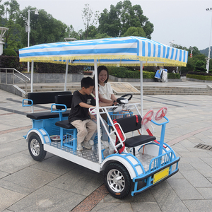 Bicicletta Elettrica Surrey <span class=keywords><strong>a</strong></span> <span class=keywords><strong>4</strong></span> <span class=keywords><strong>Ruote</strong></span> per <span class=keywords><strong>4</strong></span> Persone, 1000W, Monoposto, con Sedili in Pelle e 20 Velocità, Disponibile in Vari Colori - Product Image 3