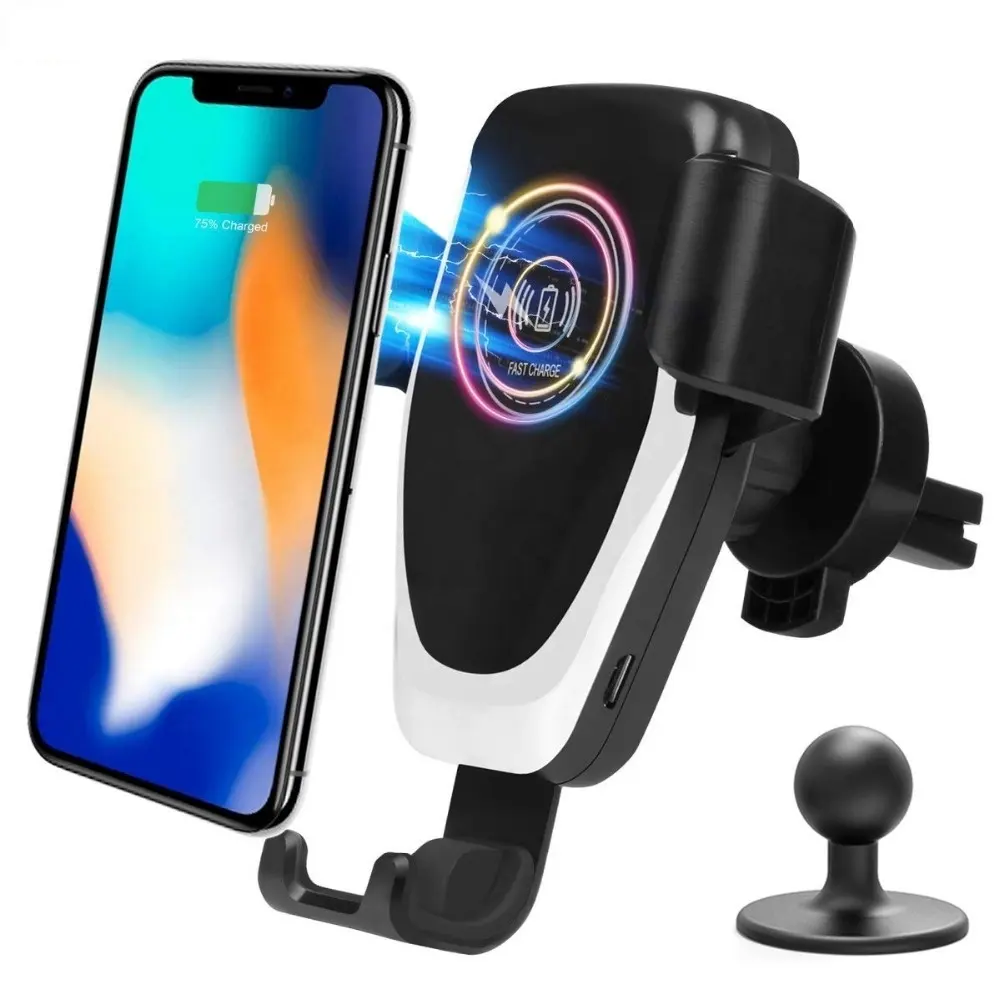 Suporte do carregador do telefone móvel sem fio q12, saída de ar de 10w para o iphone 8 8p x xs xr max 11 12 13 pro 14 plus