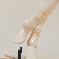 Chaussettes antidérapantes pour le yoga et le Pilates, personnalisées pour femmes