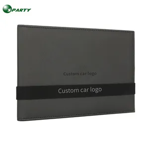 OEM özel Logo PU PVC deri araç manuel cüzdan oto sahibi hediye araba belge tutucu araba kullanıcı kayıt belgeleri klasör