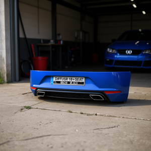 Difusor Trasero Negro para Seat Ibiza 2018+ Mejora de Rendimiento Tuning Pieza del Sistema de Escape P1649 Nuevo Retrofit/Actualización - Product Image 2