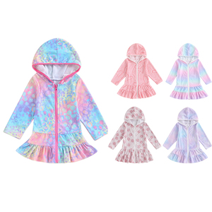 <span class=keywords><strong>Robe</strong></span> <span class=keywords><strong>de</strong></span> plage pour filles, couvre-maillot <span class=keywords><strong>de</strong></span> <span class=keywords><strong>bain</strong></span> à capuche zippé, tie-dye, en tissu éponge, <span class=keywords><strong>robe</strong></span> <span class=keywords><strong>de</strong></span> plage, peignoir, serviette, maillot <span class=keywords><strong>de</strong></span> <span class=keywords><strong>bain</strong></span> - Product Image 1