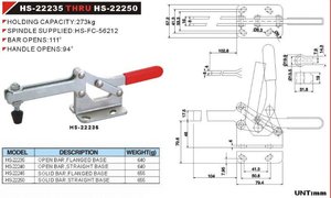 HS-22235 nhanh chóng phát hành Kẹp ngang giữ xuống chuyển đổi kẹp cho Jig lịch thi đấu - Product Image 4