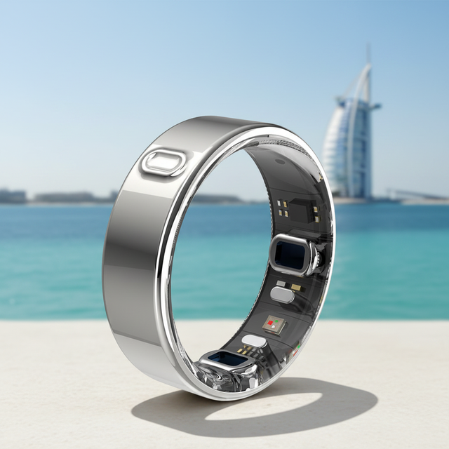 Titanium ECG+EDA Smart Ring | 5ATM+IP68 Waterproof | Clinical-Grade Stress Wellness & Sleep Bio-metric Monitor