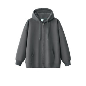 Sweat-shirt à capuche surdimensionné de qualité supérieure avec broderie personnalisée en dégradé, fermeture éclair, vente en gros - Product Image 1