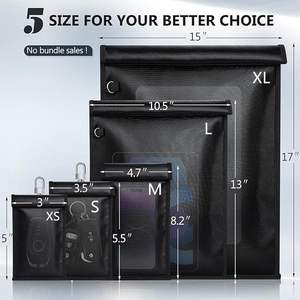 Bolsas Faraday para Teléfonos, Funda Bloqueadora de Señal para Llaves de Auto, Bloqueador de Señal de Celular, Bloqueador de Llaves de Auto/WiFi/RFID/GPS, Cuero PU, Fibra de Carbono - Product Image 1