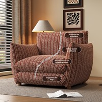 Fauteuil individuel de style français, vintage, de la mi-siècle, pour salon, chambre, bureau, chaise longue, petit canapé paresseux