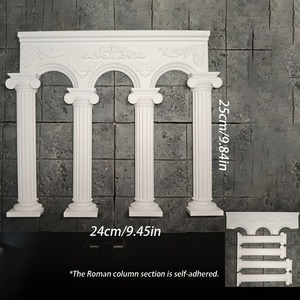 Maquette architecturale miniature pour maison de poupée, fournitures de diorama DIY, fenêtre gothique, colonne romaine - Product Image 5