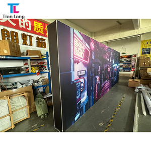 New Design 10x10 Custom Aluminum Callopsible Portable Tool Free Trade Show Modular Backlit Wall <b>Led</b> <b>Curtain</b> Light Box Backdrop - Product Image 5