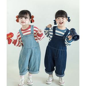 Salopette en Jean pour enfants, vente en gros, automne <span class=keywords><strong>2022</strong></span>, combinaisons en Jean pour bébés, salopette tendance pour filles - Product Image 3