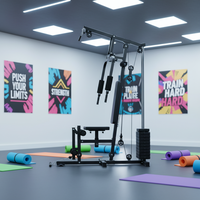 Ensemble de salle de sport à domicile multifonctionnel avec machine d'entraînement à poids pour salle de sport à domicile