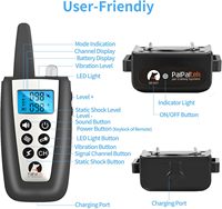 Nouvelles fournitures pour animaux de compagnie aboiement arrêt Vibration collier électronique télécommande Intelligent Dog Trainer
