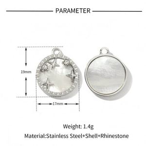 Nouveau Pendentif Cœur Tendance en Acier Inoxydable Plaqué Or 18K, Breloque Coquillage Faite à la Main, Accessoires DIY pour la Fabrication de Bijoux - Product Image 5
