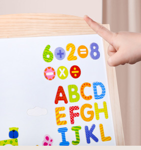 <span class=keywords><strong>Tableau</strong></span> <span class=keywords><strong>noir</strong></span> double face pour enfants, jouet de dessin en bois, chevalet magnétique pour enfants - Product Image 2