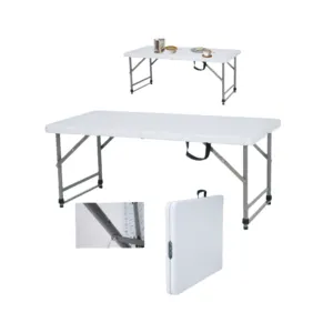공장 아마존 뜨거운 판매 온라인 4 피트 휴대용 캠핑 피크닉 정원 Klapptisch 다목적 흰색 접이식 테이블