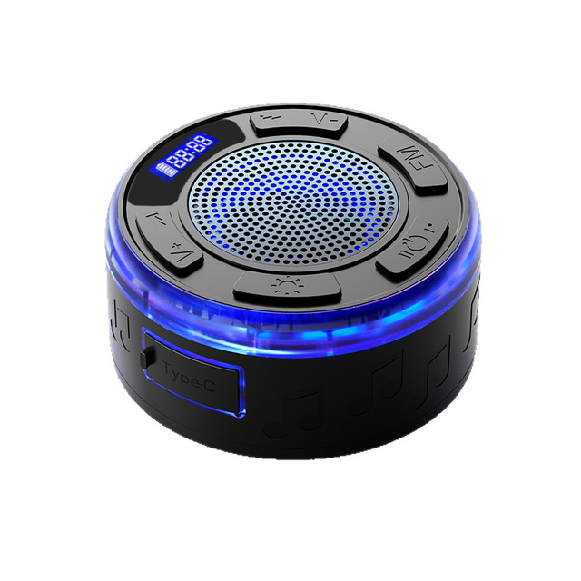 [Powerful Factory] for 5.3 Speaker IPX6 Waterproof RGB Lighting Suction Cup Built-in Battery Mini Wireless Home Portable