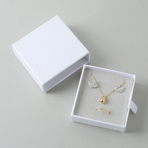 Custom Logo Cardboard Drawer Jewelry Packaging Gift Boxes With Microfiber Pouch for Necklace <b>Earring</b> Bracelet Ring Jewellery <b>Box</b> - Product Image 6