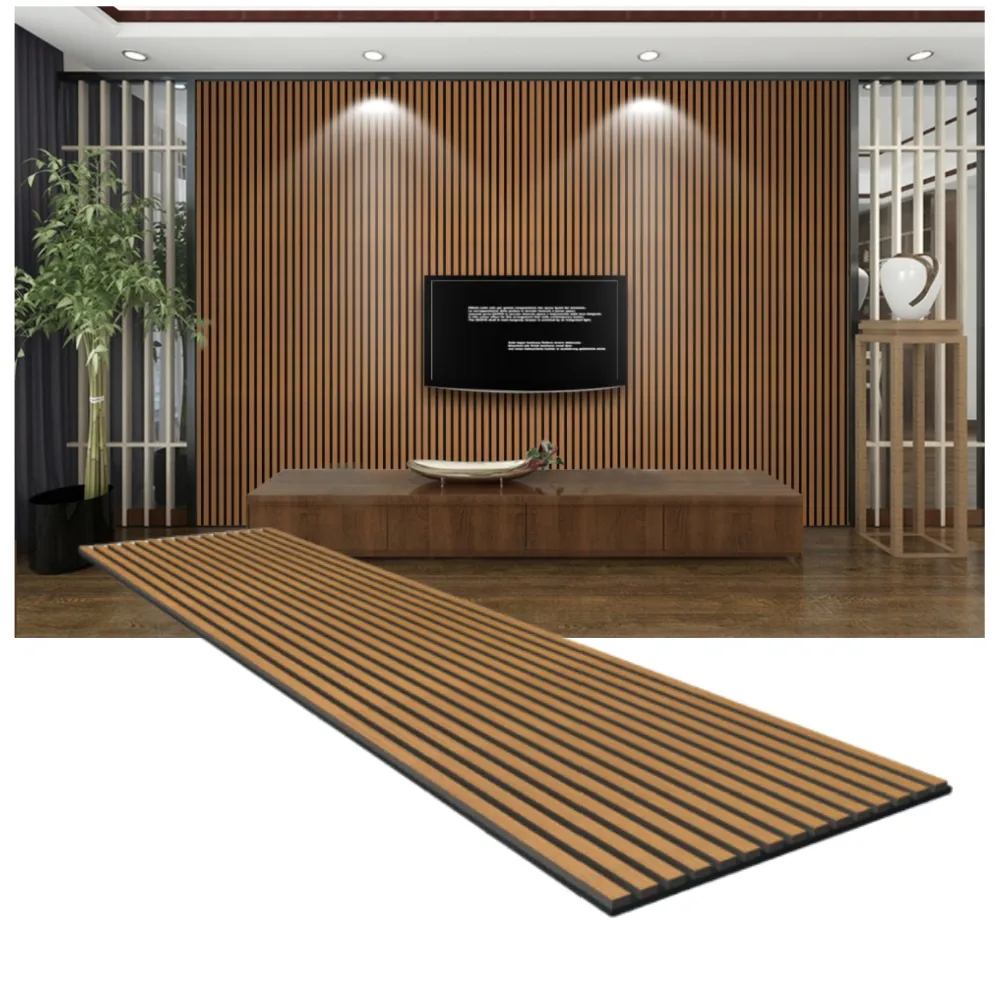 प्राकृतिक ओक लकड़ी स्लैट ध्वनि अवशोषक बोर्ड लकड़ी ध्वनि अवशोषक एक्यूपैनल लकड़ी ध्वनिक पैनल दीवारों के लिए ध्वनि अवशोषक पैनल