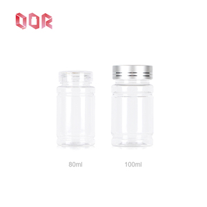 Flacon capsule transparent coloré personnalisé de 80 ml, emballage pharmaceutique, flacon en plastique PET pour produits de santé avec bouchon à vis - Product Image 5