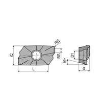 Fabricants d'inserts en carbure CNC Ceratizit du Luxembourg XDHT190440FR-27P H216T Insert en carbure CNC pour fraise à face