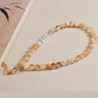 Gelang Rantai Ponsel Kristal Kuning Transparan Laris Manis dengan Pelindung Anti Jatuh, Kompatibel dengan Casing Ponsel