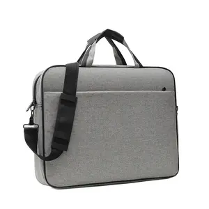 Zipper closure 600D ployster briefcase laptop designer bags for men's document Conference with shoulder strap