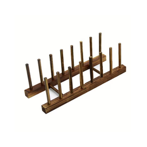 Popular vajilla organizador de almacenamiento <span class=keywords><strong>bandeja</strong></span> placa estante de secado soporte de exhibición escurridor soporte mano madera cocina plato escurridor - Product Image 4