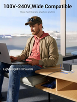 Chargeur de voyage 35W GaN avec double câble rétractable intégré PD3.0 USB-C chargeur mural pour téléphone 16 15 Pad tablette portable