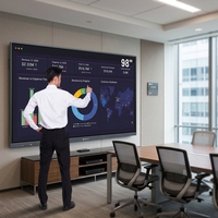 Интерактивная плоская панель Smart White Board для образования, настенная, для детей, с функцией рисования, 98 дюймов, Android, интерактивная умная доска