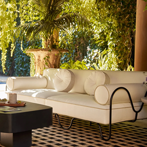 Divano in Metallo e Acciaio Impermeabile di Design Moderno e Vintage per Hotel, Villa, Balcone, Giardino e Patio - Product Image 1