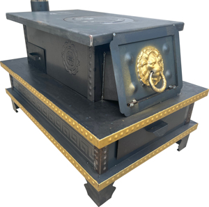 Quemador de vidrio negro mate para uso en exteriores, conjunto de chimenea pequeña para jardín, chimenea o granja, Independiente - Product Image 1