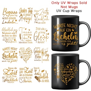 Autocollants en vinyle imperméables pour bouteilles/tasses avec citations inspirantes (amour, <span class=keywords><strong>bonheur</strong></span>, anniversaire, <span class=keywords><strong>gratitude</strong></span>), motifs de cœurs, fleurs et feuilles - Product Image 2