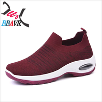 Vente en gros de chaussures de sport pour femmes, mode décontractée, légères, plateforme, respirantes, printemps-automne