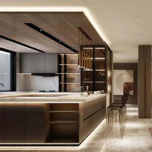 2025 Modern Luxury Solid Wood Kitchen Cabinet Custom Whole <b>House</b> Remodeling Furniture Islands Eco-Friendly Made <b>in</b> China - Product Image 1
