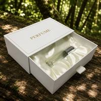 Caja de Embalaje de Maquillaje Biodegradable, Caja de Regalo de Perfume con Logotipo Personalizado, Caja de Papel Rígido de Lujo para Cosméticos con Asa