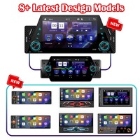 Autoradio MP5 1 Din avec écran tactile 5 pouces Linux, lecteur audio avec Bluetooth, Carplay, Android Auto, DSP, FM et commande au volant